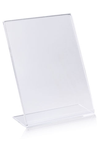 Tischaufsteller DIN A4 aus Acrylglas transparent